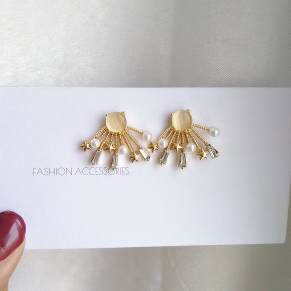 💕LAST ONE 💙Sterling Silver Star Earrings - Picture 4 of 11